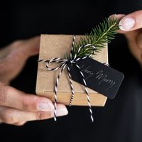 Bäckergarn Geschenk Garn zweifarbig schwarz weiß 50m