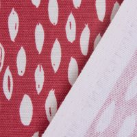 Dekostoff Bayside Honeydew rot mit Klecksen Tropfen 1.38m Breite