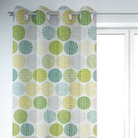 Dekostoff Casa Cactus creme Kreise in grün taupe Tönen 1.4m