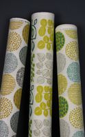 Dekostoff Casa Saffron creme Kreise in grau braun 1.4m