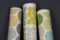 Dekostoff Casa Saffron creme Kreise in grau braun 1.4m