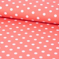 53946-Baumwollstoff-Punkte-gross----7mm-koralle-w_1.jpg Baumwollstoff Punkte groß Ø 7mm koralle weiß 1.40m Breite