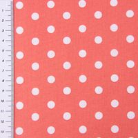 53946-Baumwollstoff-Punkte-gross----7mm-koralle-w_7.jpg Baumwollstoff Punkte groß Ø 7mm koralle weiß 1.40m Breite