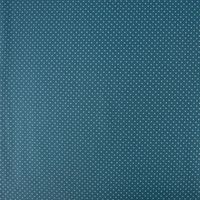Baumwollstoff Punkte mini Ø 1mm petrol weiß 1.40m Breite