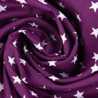 Baumwollstoff Sterne ca. 1x1cm lila aubergine weiß 1.40m Breite