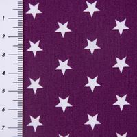 54008-Baumwollstoff-Sterne-lila-aubergine-weiss-1_3.jpg Baumwollstoff Sterne ca. 1x1cm lila aubergine weiß 1.40m Breite