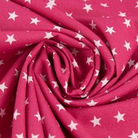 Baumwollstoff Sterne ca. 1x1cm pink weiß 1.40m Breite