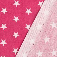 Baumwollstoff Sterne ca. 1x1cm pink weiß 1.40m Breite