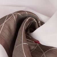 54150-Gardinenstoff-Dekostoff-Leinenoptik-weiss-h_6.jpg Gardinenstoff Dekostoff Leinenoptik weiß halbtransparent Jacquard Querstreifen braun beere silberlurex 150cm breit