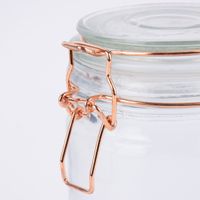 Vorratsglas mit Bügelverschluss Glas kupferfarben 10x15cm