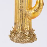 Schmuckanhänger Kaktus goldfarbig 12x3.5cm