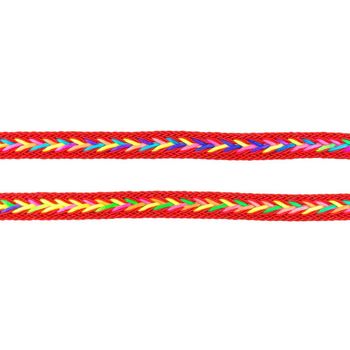 Polyester Band Fischgräten geflochten rot neon Farben Breite: 2cm