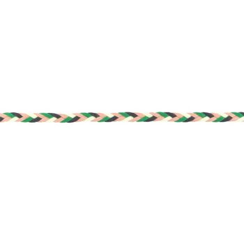 Band Fäden Polyester geflochten grün altrosa creme grau Breite: 7mm