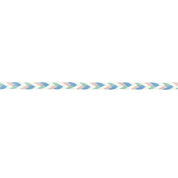 Band Fäden Polyester geflochten blau grün rosa weiß Breite: 7mm