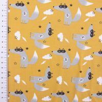 54833-Baumwolljersey-Jersey-RELOU-Hunde-Superheld_2.jpg Baumwolljersey Jersey RELOU Hunde Superhelden senf grau weiß 1.5m
