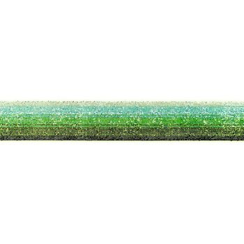 Band Glitzer Farbverlauf oliv grün blau Breite: 2,5cm