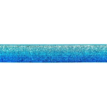 Band Glitzer Farbverlauf silberfarbig blau Breite: 2,5cm