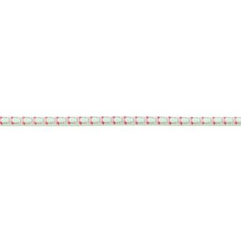 Kordel Kunstleder Zierband Flamingo mint pink Breite: 6mm