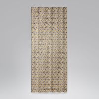 Dekostoff Baumwolle Dreiecke Reihen beige petrol ocker schwarz 1.4m
