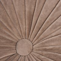 Kissen Samtkissen rund taupe 40x12cm