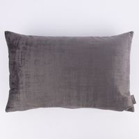 Kissen Vintageoptik Velours grau 50x30cm