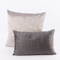 Kissen Vintageoptik Velours grau 50x30cm