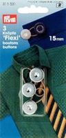 Prym 3 Flexi Knöpfe mit Schlaufe 15mm