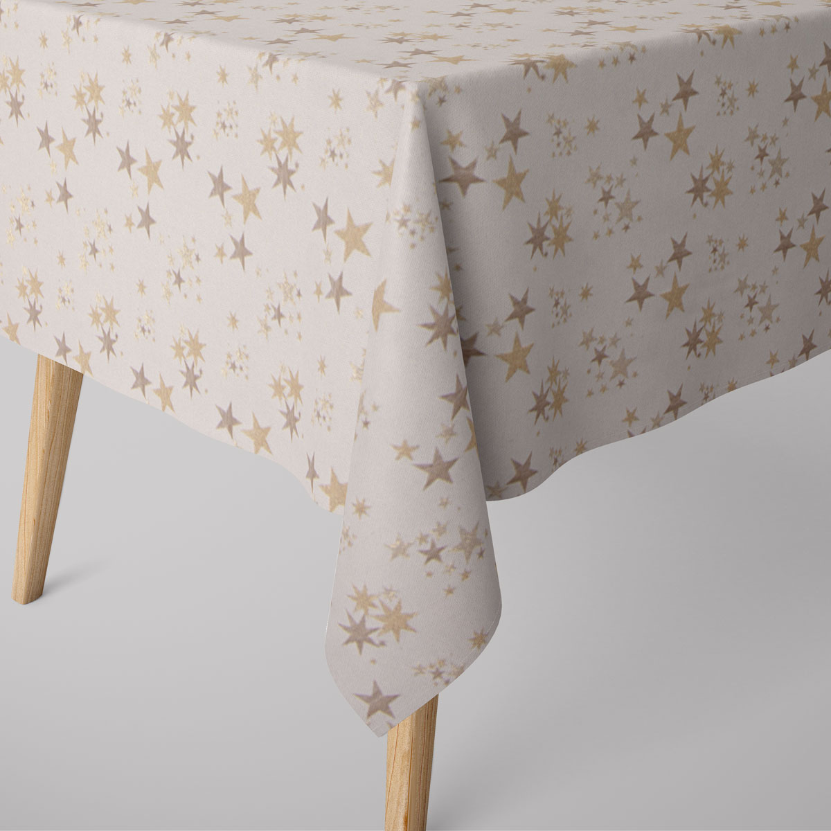 Dekostoff Lurex Wendestoff Weihnachten Sterne beige gold 1.6m