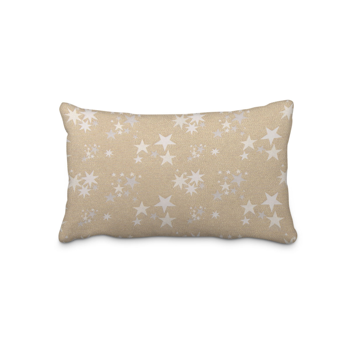 Dekostoff Lurex Wendestoff Weihnachten Sterne beige gold 1.6m