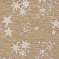 Dekostoff Lurex Wendestoff Weihnachten Sterne beige gold 1.6m