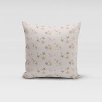 Dekostoff Lurex Wendestoff Weihnachten Sterne beige gold 1.6m