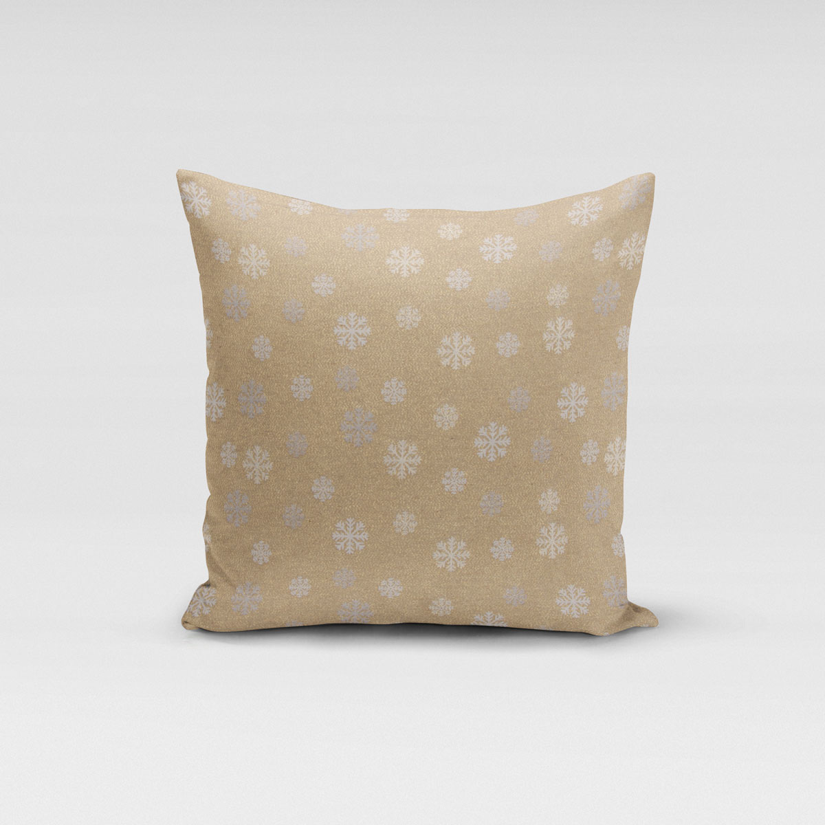Dekostoff Lurex Wendestoff Weihnachten Schneeflocken beige gold 1.6m