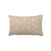 Dekostoff Lurex Wendestoff Weihnachten Schneeflocken beige gold 1.6m