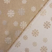55711-Dekostoff-Lurex-Wendestoff-Weihnachten-beidse.jpg Dekostoff Lurex Wendestoff Weihnachten Schneeflocken beige gold 1.6m