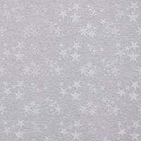 Dekostoff Lurex Wendestoff Weihnachten Sterne grau silber 1.6m