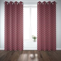 Dekostoff Jacquard Wendestoff Weihnachten Sterne weiß rot 1.4m