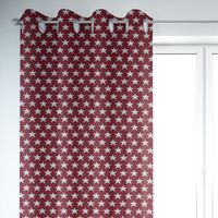 Dekostoff Jacquard Wendestoff Weihnachten Sterne weiß rot 1.4m