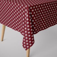 Dekostoff Jacquard Wendestoff Weihnachten Sterne weiß rot 1.4m
