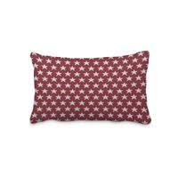 Dekostoff Jacquard Wendestoff Weihnachten Sterne weiß rot 1.4m
