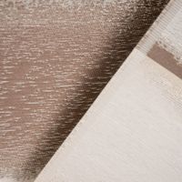 Gardinenstoff Dekostoff Streifen glanz creme beige nougat 1.4m Breite