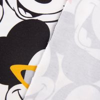 Baumwolljersey Jersey Disney Micky Maus Sterne weiß schwarz rot 1.50m