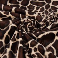 Velours Fellimitat Kunstfell Giraffe beige braun 1.5m Breite
