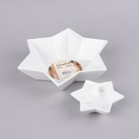Schale Stern Porzellan weiß 25x25x5cm