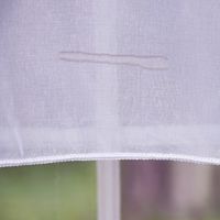 Stores Scherli Streifen mit Bleiband weiß braun taupe 300cm hoch