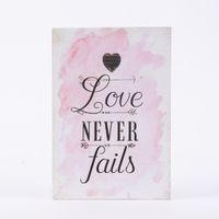 56154-Clayre-und-Eef-Schild-Love-never-fails-Holz_1.jpg Clayre & Eef Schild Love never fails Holz rosa 9x2x13cm