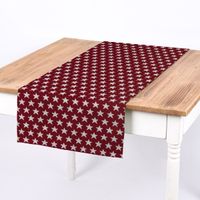 SCHÖNER LEBEN. Tischläufer Sterne beidseitig rot weiß 40x160cm