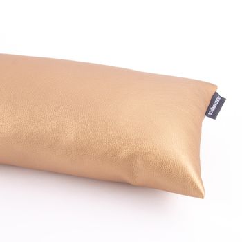 SCHÖNER LEBEN. Zugluftstopper Kunstleder uni messing div. Größen