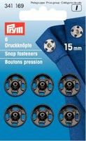 Annäh-Druckknöpfe MS schwarz 15 mm