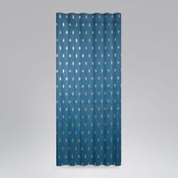 Dekostoff Halbpanama Metallikdruck Käfer blau gold metallic 1.40m