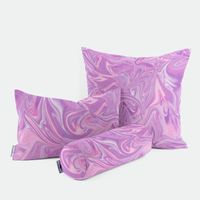 Dekostoff Halbpanama Digitaldruck Retro Batik lila pink 1.40m Breite